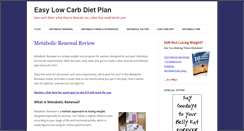 Desktop Screenshot of easylowcarbdietplan.com